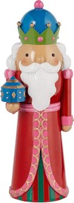 X-MAS dekor figura király piros 20 cm