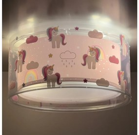 Dalber 41596 - Gyermek mennyezeti lámpa UNICORNS 2xE27/60W/230V 41596