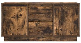füstös tölgyszínű TV-szekrény LED-világítással 100x41x50 cm
