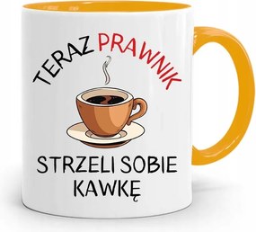 Sárga Bögre Ügyvédnek, Kávéval, fényképes nyomattal