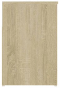 sonoma tölgy színű szerelt fa cipőtároló pad 80 x 30 x 45 cm