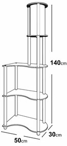 NOTO polcos állólámpa 1xE27/40W/230V fekete
