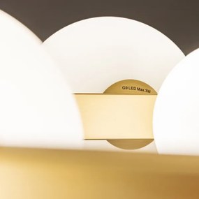 Brilagi - LED Csillár zsinóron MILLA 15xG9/3W/230V arany/fehér