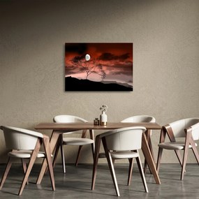 Kép - Hold megvilágítja az éjszakát (üvegen) (70x50 cm)
