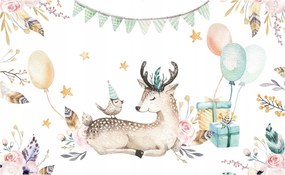 Gyerek fotótapéta Erdei Állatok 3D 416x254