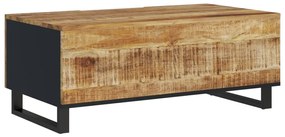 Tömör mangófa és szerelt fa dohányzóasztal 100 x 54 x 40 cm