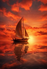 Poszter 67,5x100cm Naplemente vitorlái alatt