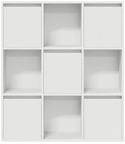fehér szerelt fa könyvespolc 89x24x101,5 cm