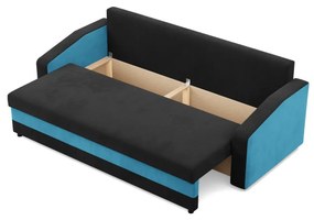 Hewlet kanapéágy, szövet anyag, bonell töltet, fekete - kék