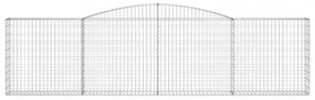 vidaXL 20 db íves horganyzott vas gabion kosár 400x30x100/120 cm