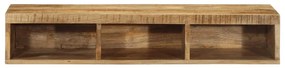tömör nyers mangófa falra szerelhető TV-szekrény 100x30x19 cm