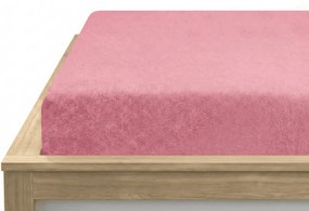 Frottír rózsaszín lepedő EXCLUSIVE 90x200 cm