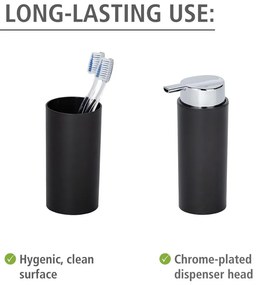 Fekete műanyag fürdőszobai kiegészítő szett Calvo – Wenko