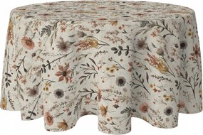Abrosz Kerek Foltálló Átm. 140 CM Asztalra Kerek Tavaszi Virág Minta 392