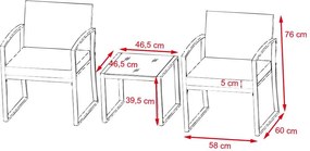 Avenberg BELFORD 3-részes kerti bútor szett - barna/szürke