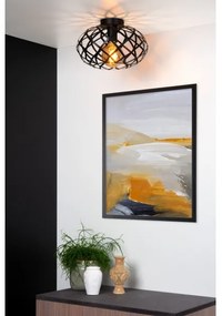 Lucide 21117/30/30 - Mennyezeti lámpa WOLFRAM 1xE27/40W/230V fekete