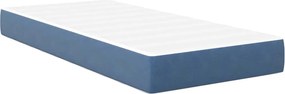 vidaXL Ágy Matrac matracmal Kék 80 x 200 cm szövet