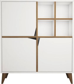 Pulse konyhaszekrény, fehér-dió, 100 cm