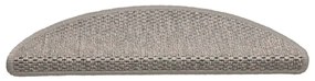 30 db ezüst lépcsőszőnyegek öntapadós szizál kinézetű 56x17x3cm