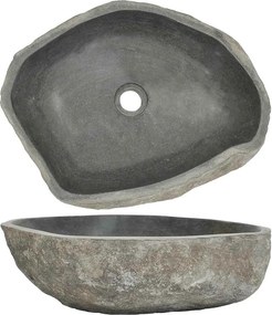 vidaXL ovális folyami kő mosdókagyló (45-53) x (34-41) cm