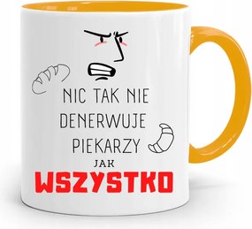 Sárga Bögre Péknek Minden Idegesítő, fényképes nyomattal