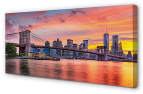 Canvas képek Bridge sunrise 125x50 cm