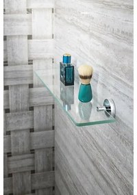 SAPHO XR009 X-Round üvegpolc tartó 8 mm, ezüst