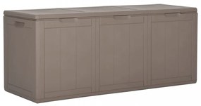 barna PP fa hatású kerti tárolóláda 270 L