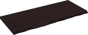 vidaXL sötétbarna kezelt tömör tölgyfa asztallap 120x50x(2-4) cm