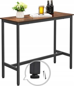 Magas bárasztal 100x40cm 90cm magas barna, loft stílus