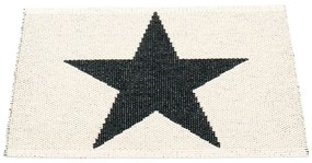 Fekete-fehér kültéri-beltéri szőnyeg 70x50 cm Viggo Black – Pappelina