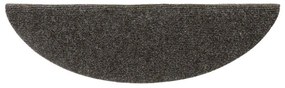 öntapadós lépcsőszőnyegek 30 db 56 x 17 x 3 cm antracit félkör alakú