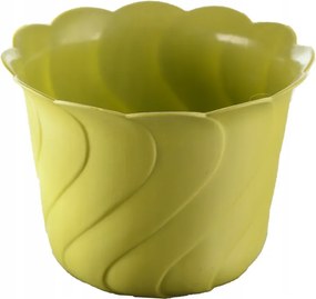 Műanyag kaspó állvány nélkül „Batik” (d=23 cm; 3,5 l) lime