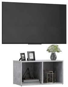 betonszürke szerelt fa TV-szekrény 72 x 35 x 36,5 cm