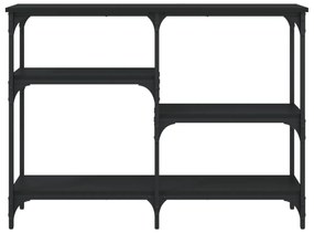 fekete szerelt fa tálalóasztal 102x29x75 cm