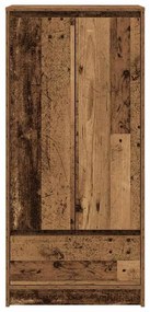 antik fa szerelt fa szekrény fiókkal 55,5x34x119,5 cm