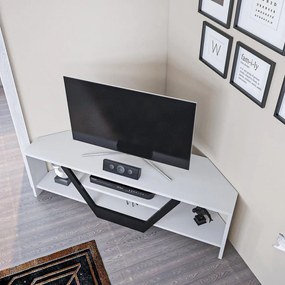 TV szekrény Sares - White, Black