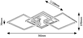 Rabalux 3200 - LED Felületre szerelhető csillár SIGURD LED/43W/230V fényezett króm