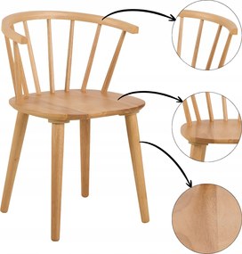 Étkező szék nappali konyha háttámla klasszikus fa Ida