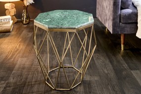 DIAMOND modern márvány lerakóasztal - zöld
