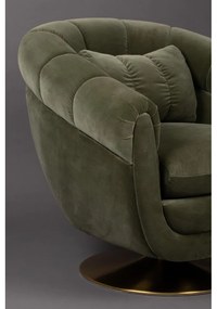 Memeber olívazöld bársony fotel - Dutchbone