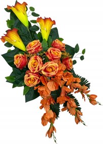 Csokor Nád Kompozíció Sír Temető Művirágok