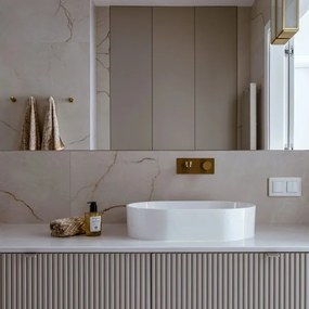 OMNIRES OVOUNBP - OVO 55x36 cm mosdó, dolomit, fényes fehér