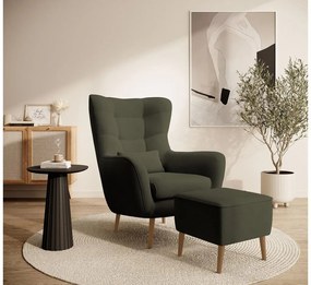 Fotel lábtartóval Veneza VZ1  (oliva + bükk). 1098946