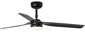 FARO 33815WT-21-LED Dimmelhető mennyezeti ventilátor PUNT M LED/18W/230V fekete átm. 132 cm WT + távirányító