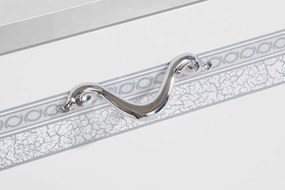 Genua Contempor komód fényes fehér 138 cm
