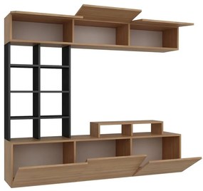 TV szekrény Sasa - Teak, Black