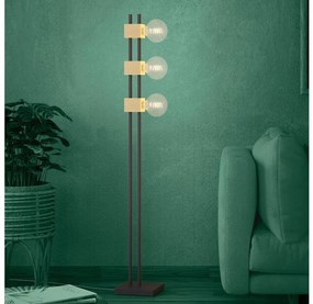 Eglo 390194 - Állólámpa LEVANTARA 3xE27/40W/230V fekete/barna