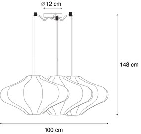 Design lógólámpa fehér 50 cm 3-lámpás - Plu