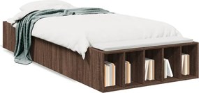 vidaXL barna tölgyszínű szerelt fa ágykeret 75 x 190 cm
